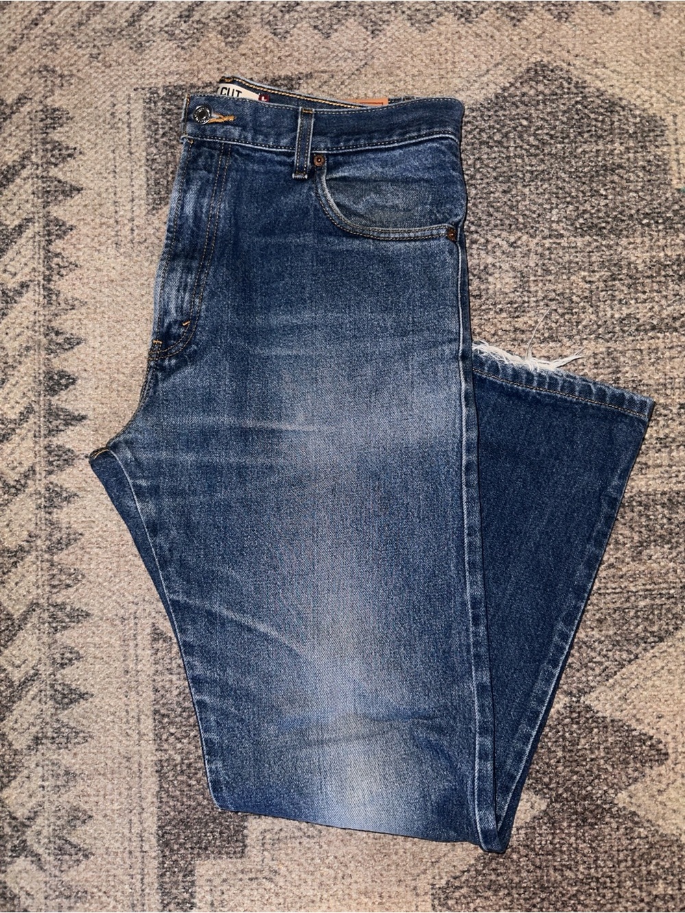 Classic Men's Blue Denim Jeans - Lightweight Comfort